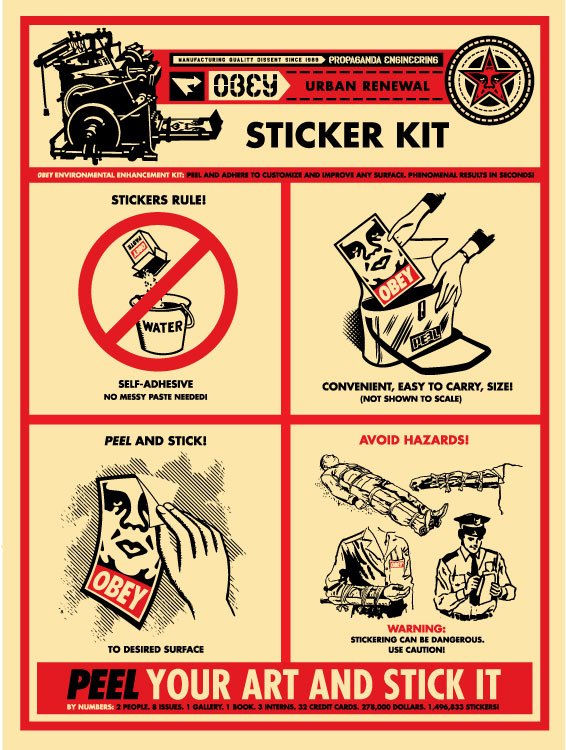 Obey sticker kit application chart